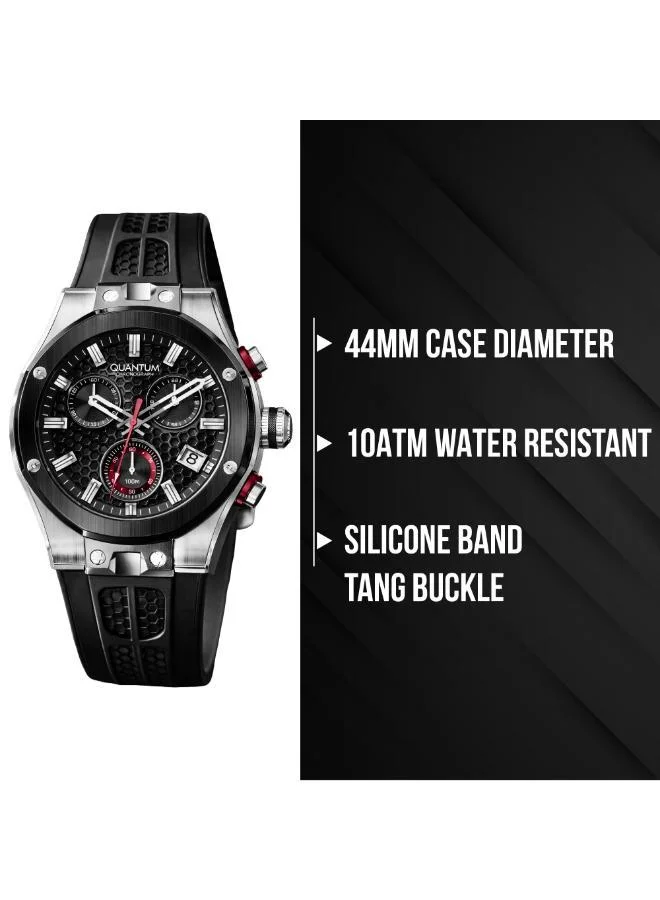 Quantum  Men's Silicone Analog Watch HNG1230.351 - 44 mm for Men | Best Price UAE